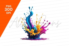 Vibrant Paint Splash Colorful Explosion Clipart Png Product Image 1