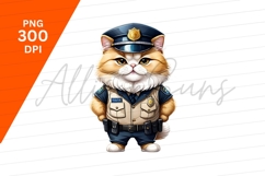 Police Cat Clipart Png Isolated On White Product Image 1