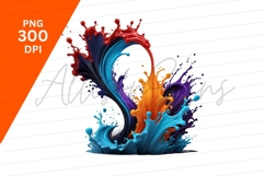 Colorful Paint Splash Abstract Art Clipart Png Product Image 1