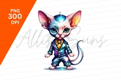 Disco Cat Suit Clipart Png Illustration Product Image 1