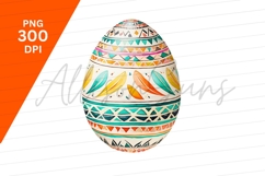 Decorated Easter Egg Ornate Colorful Design Clipart Product Image 1