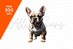 Cute French Bulldog Puppy Clipart Png Product Image 1