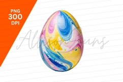 Marbled Easter Egg Clipart Png Isolated PNG Product Image 1