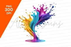 Colorful Paint Splash Illustration Clipart Png Product Image 1
