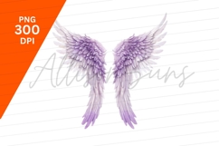 Angel Wings Illustration Clipart Png On White Background Product Image 1