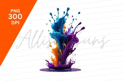 Colorful Paint Splash Illustration Clipart Png Product Image 1