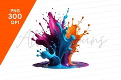Colorful Paint Splash Illustration Clipart Png Product Image 1