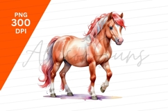 Horse Illustration Chestnut Color Clipart Png Product Image 1