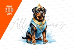 Rottweiler Dog Dressed As Egyptian Pharaoh Clipart Png Product Image 1