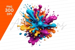 Abstract Paint Splatter Illustration Clipart Png Product Image 1