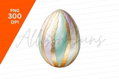 Decorative Easter Egg With Gold Accents Clipart Png Product Image 1