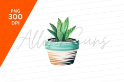 Potted Cactus Illustration Isolated Clipart Png Product Image 1