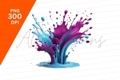 Colorful Paint Splash Abstract Illustration Clipart Png Product Image 1