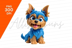 Cartoon Yorkshire Terrier Puppy Clipart Png Product Image 1