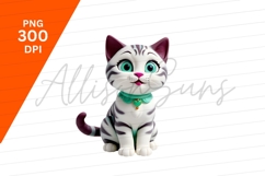 Cartoon Cat With Collar Clipart Png Product Image 1