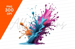 Colorful Paint Splash Abstract Background Illustration Product Image 1