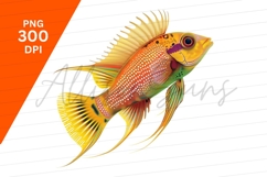 Colorful Exotic Fish Illustration Clipart Png