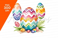 Watercolor Easter Eggs Spring Holiday Clipart Png