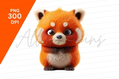 Cute Red Panda Character Clipart Png Product Image 1