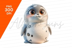 Cute Baby Seal Clipart Style Image Product Image 1