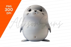 Cute Cartoon Seal Isolated Clipart Png Product Image 1