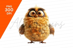 Cute Cartoon Owl Clipart Graphic Png Product Image 1