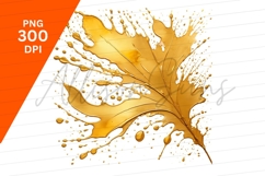 Golden Fluid Splash Clipart Png Decoration Product Image 1