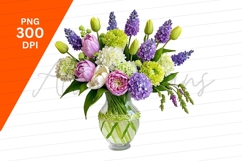 Floral Bouquet In Vase Clipart Png Product Image 1