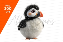 Cartoon Atlantic Puffin Bird Clipart Png Product Image 1