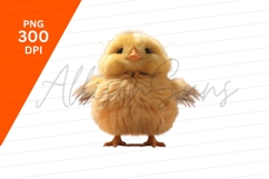 Fluffy Yellow Chick Clipart Png On White Product Image 1