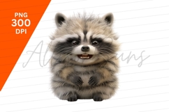 Cute Smiling Raccoon Isolated Clipart Png Product Image 1