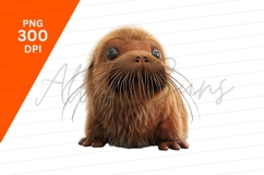 Cute Furry Baby Seal Clipart Png Product Image 1