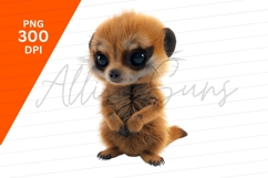 Cute Cartoon Meerkat Standing Isolated Clipart Png Product Image 1