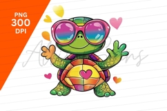 Cool Turtle With Sunglasses Clipart Png Product Image 1