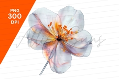 Translucent Flower Artistic Illustration Isolated Clipart Product Image 1