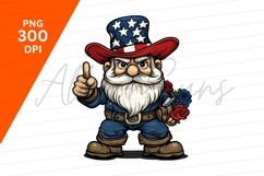 Patriotic Gnome Uncle Sam Clipart Png Image Product Image 1