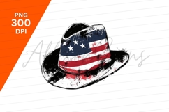 American Flag Hat Grunge Style Clipart Png Product Image 1