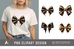 Watercolor Gold Bow Clipart Product Image 1