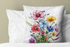 Wildflower Clusters - watercolor flowers borders PNG Product Image 2