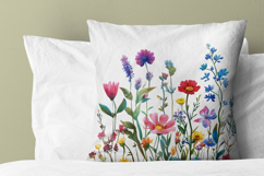 Wildflower Clusters - watercolor flowers borders PNG Product Image 2