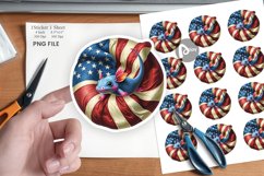 Axolotl 4th of July Sticker Product Image 1