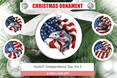 Ornament Axolotl 4th of July Product Image 1