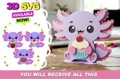 Axolotl 3D SVG Product Image 2