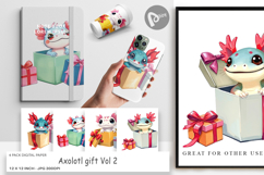 Digital Paper Axolotl Gift Product Image 1