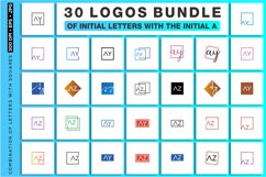 30 LOGOS BUNDLE OF INITIAL LETTERS WITH THE INITIAL A Product Image 1