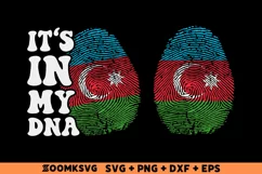 It's in my DNA Azerbaijan Flag Fingerprint PNG, SVG Product Image 1