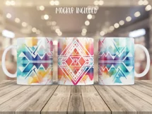 Aztec Mug Wrap Sublimation Designs, Country Mug Wrap, Aztec Png