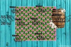 Pink Green Triangles SS16 20oz Rhinestone Tumbler Pattern Product Image 1