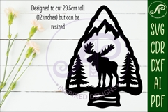 Arrowhead Moose animal wall sign Product Image 2