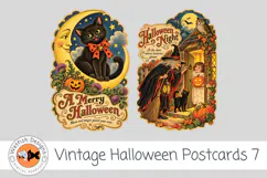 Halloween Vintage PNG Postcards 7 Product Image 3